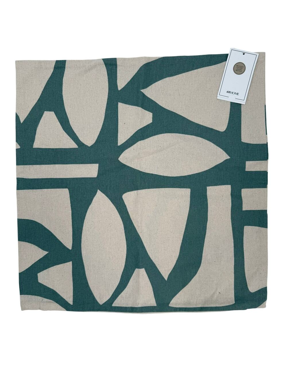 H&M Home Pillowcase 20”x20” NWT Recycled Cotton Conscious  Decor Abstract Zipper